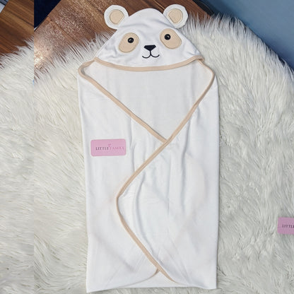 Premium Baby Hooded Wrapping Sheet | Teddy Bear