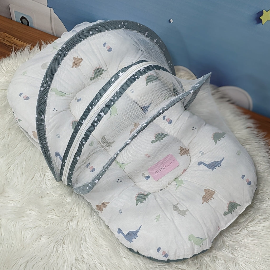Starry Dreams Baby Bedding Set - 8 Pieces (Greenish Grey)
