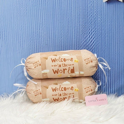 "Welcome to the World" Baby 8 PC'S Bedding Set - (Brown) | Large