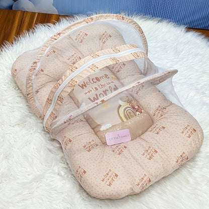 "Welcome to the World" Baby 8 PC'S Bedding Set - (Brown) | Large