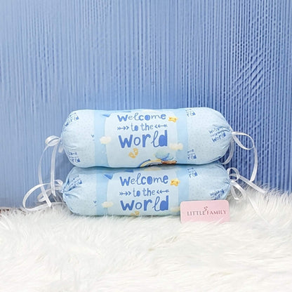 "Welcome to the World" Baby 8 PC'S Bedding Set - (Sky Blue) | Large