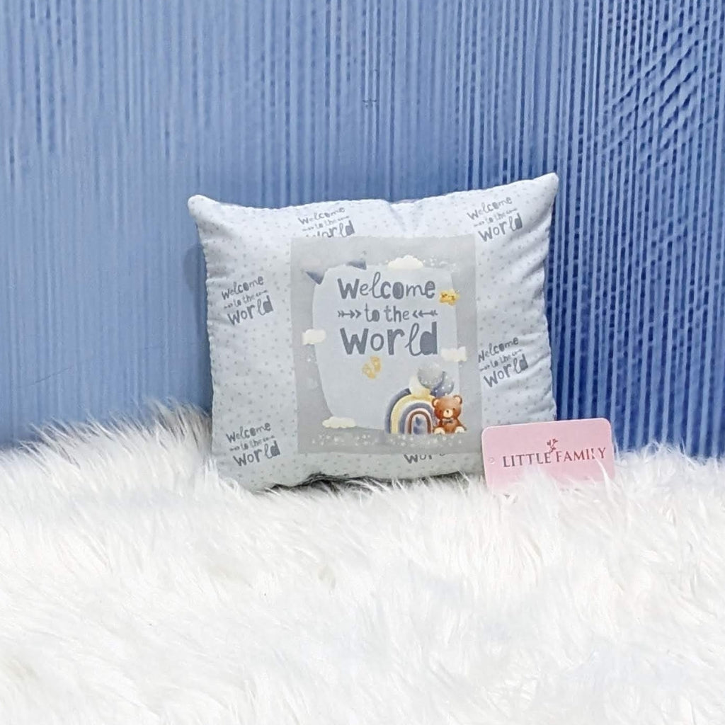 "Welcome to the World" Baby 8 PC'S Bedding Set - (Soft Grey) | Large