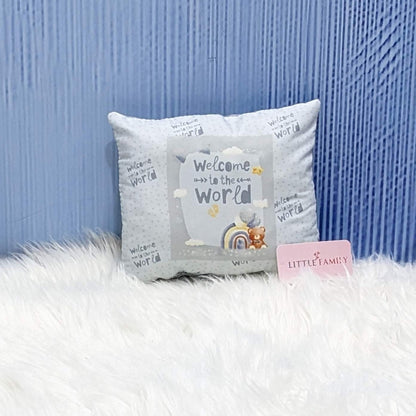 "Welcome to the World" Baby 8 PC'S Bedding Set - (Soft Grey) | Large