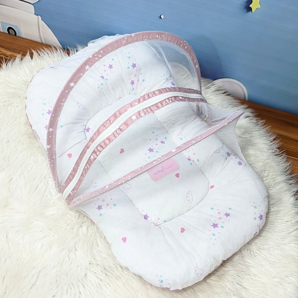Starry Dreams Baby Bedding Set - 8 Pieces (Dusty Pink)