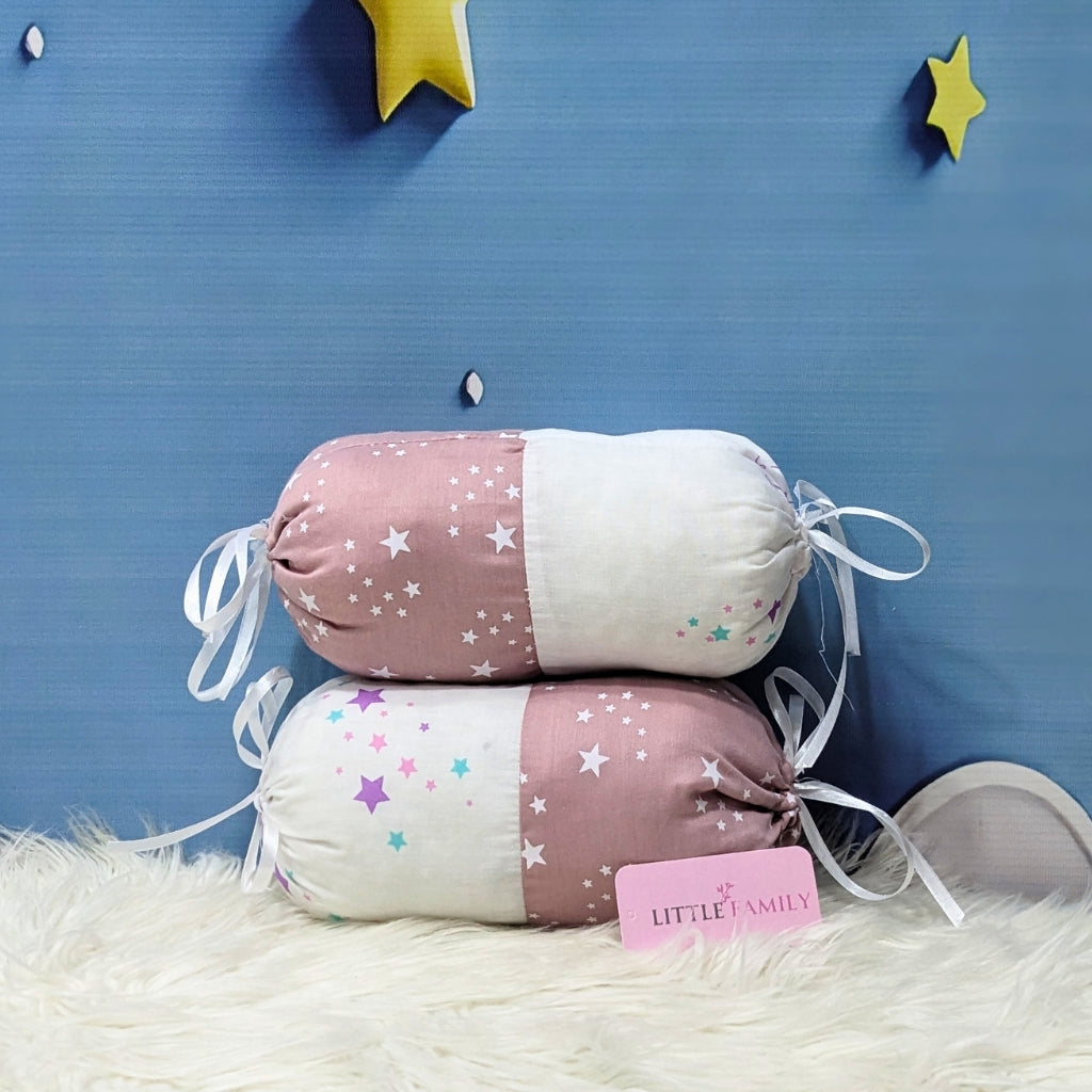 Starry Dreams Baby Bedding Set - 8 Pieces (Dusty Pink)