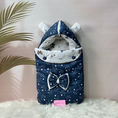 Starry Dreams Baby Bedding Set - 8 Pieces (Dusty Blue)