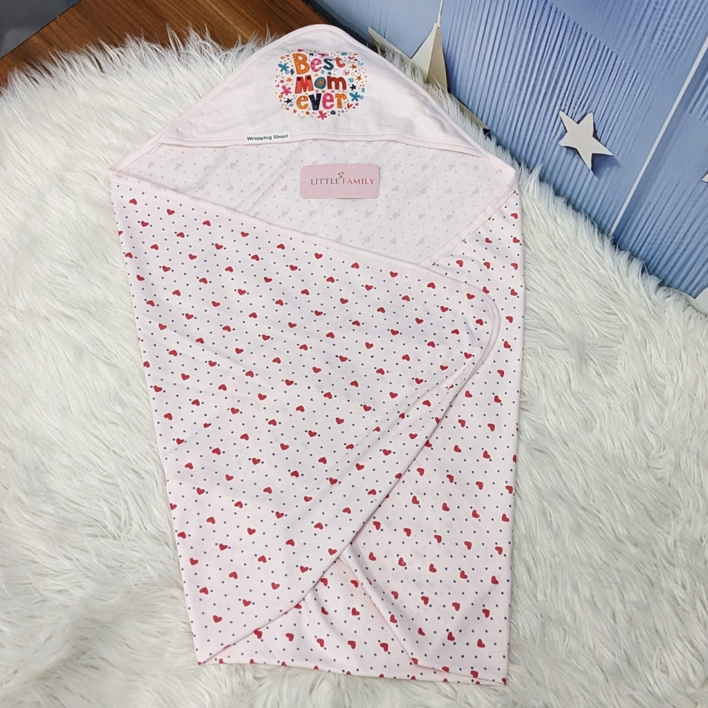 Premium Baby Hooded Wrapping Sheet | "Best Mom Ever"