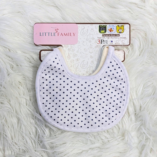 Baby Bibs Set – Pack of 3 Soft - Polka Print
