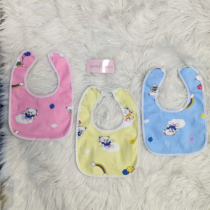 Premium Soft Cotton Baby Bibs – Pack of 3
