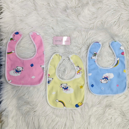 Premium Soft Cotton Baby Bibs – Pack of 3