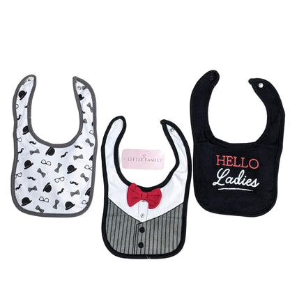 Baby Bibs & Booties Set – Formal Black | 5-Piece