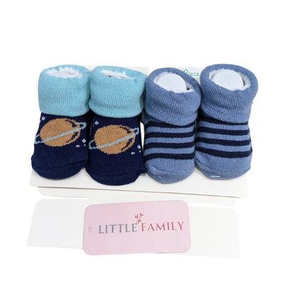 Baby Bibs & Booties Set – Space | 5-Piece