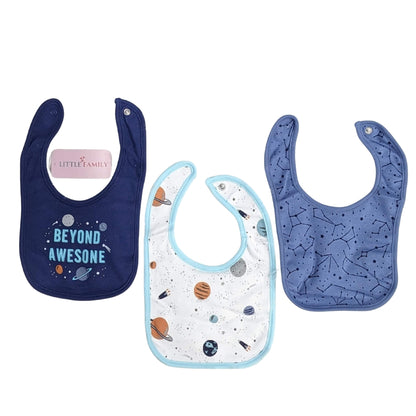 Baby Bibs & Booties Set – Space | 5-Piece