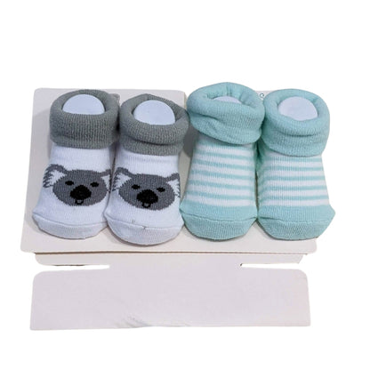 Baby Bibs & Booties Set – Animal | 5-Piece