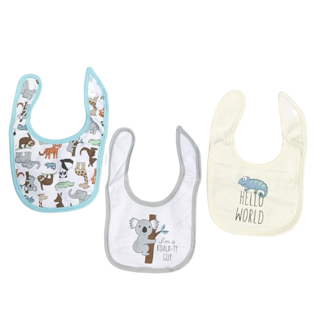 Baby Bibs & Booties Set – Animal | 5-Piece