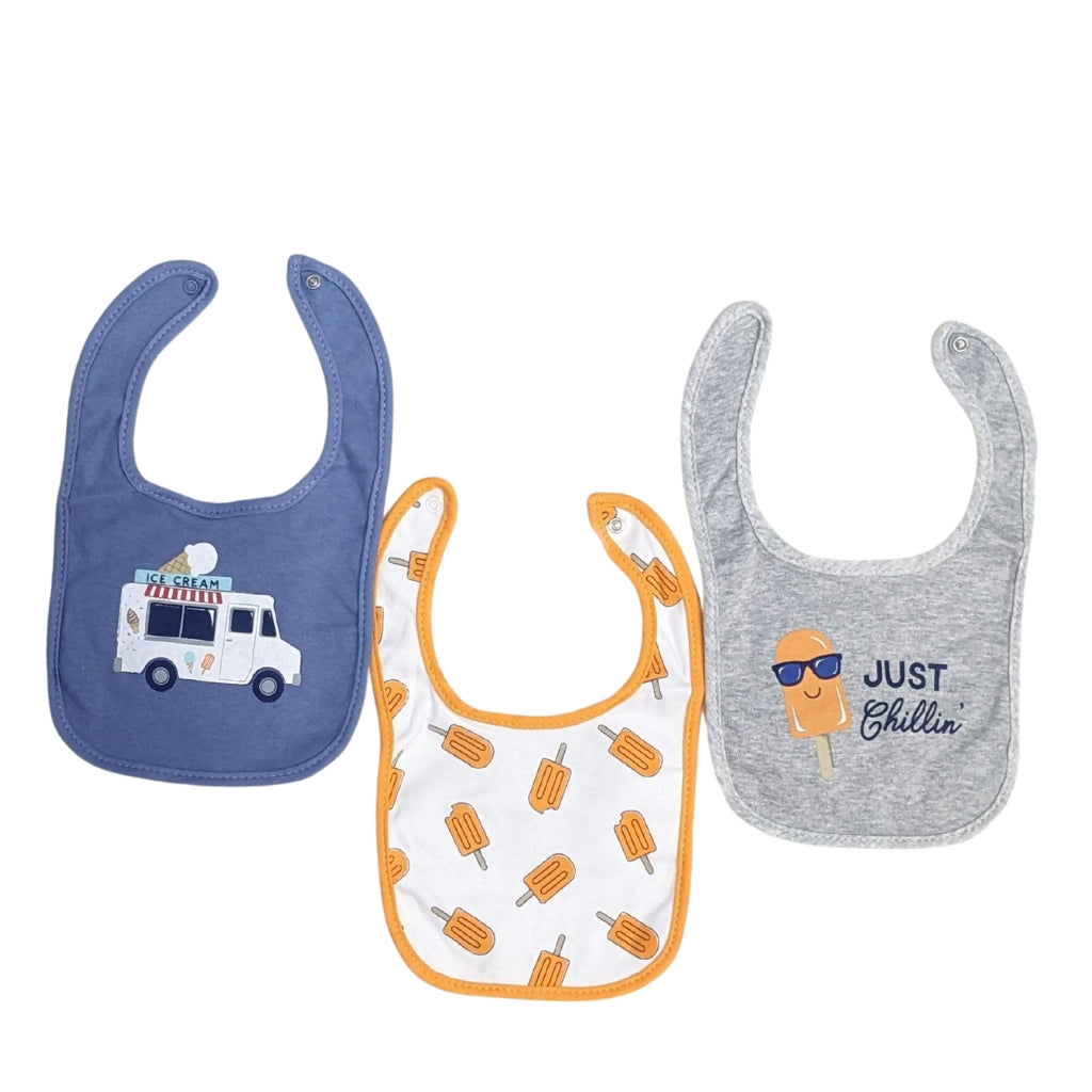 Baby Bibs & Booties Set – Ice Cream | 5-Piece