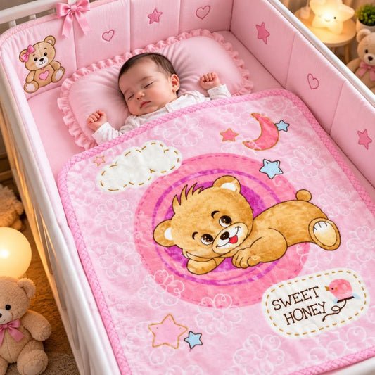 Premium Baby Soft Blanket – Teddy Dreams