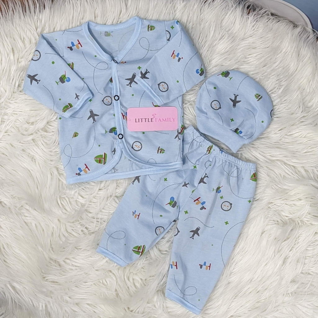 Newborn 3-Piece Cotton Outfit Set – Pack of 3