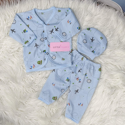 Newborn 3-Piece Cotton Outfit Set – Pack of 3