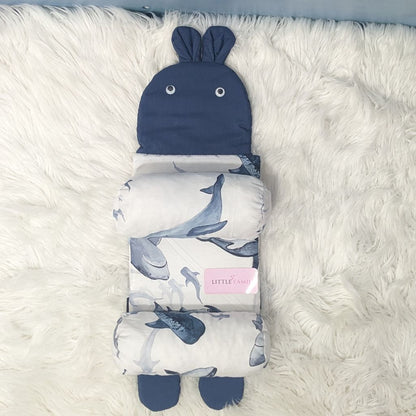 Blue Grey Dolphin Baby Head Shaping Pillow – Ergonomic Support