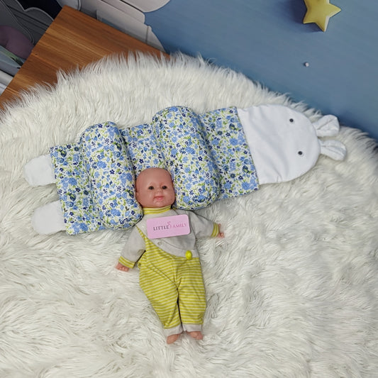 Blue Flowers Baby Head Shaping Pillow – Ergonomic Support