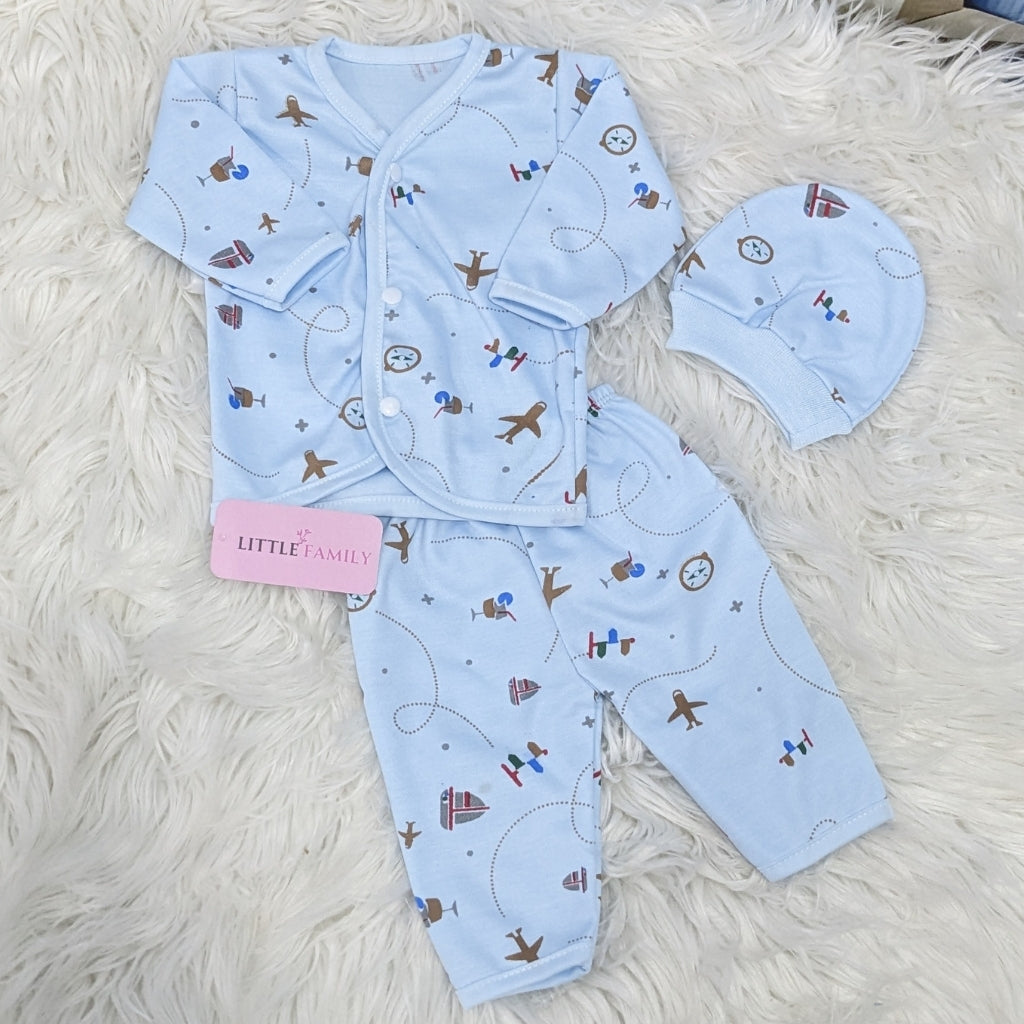 Newborn 3-Piece Cotton Outfit Set – Pack of 3