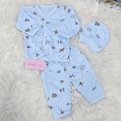 Newborn 3-Piece Cotton Outfit Set – Pack of 3