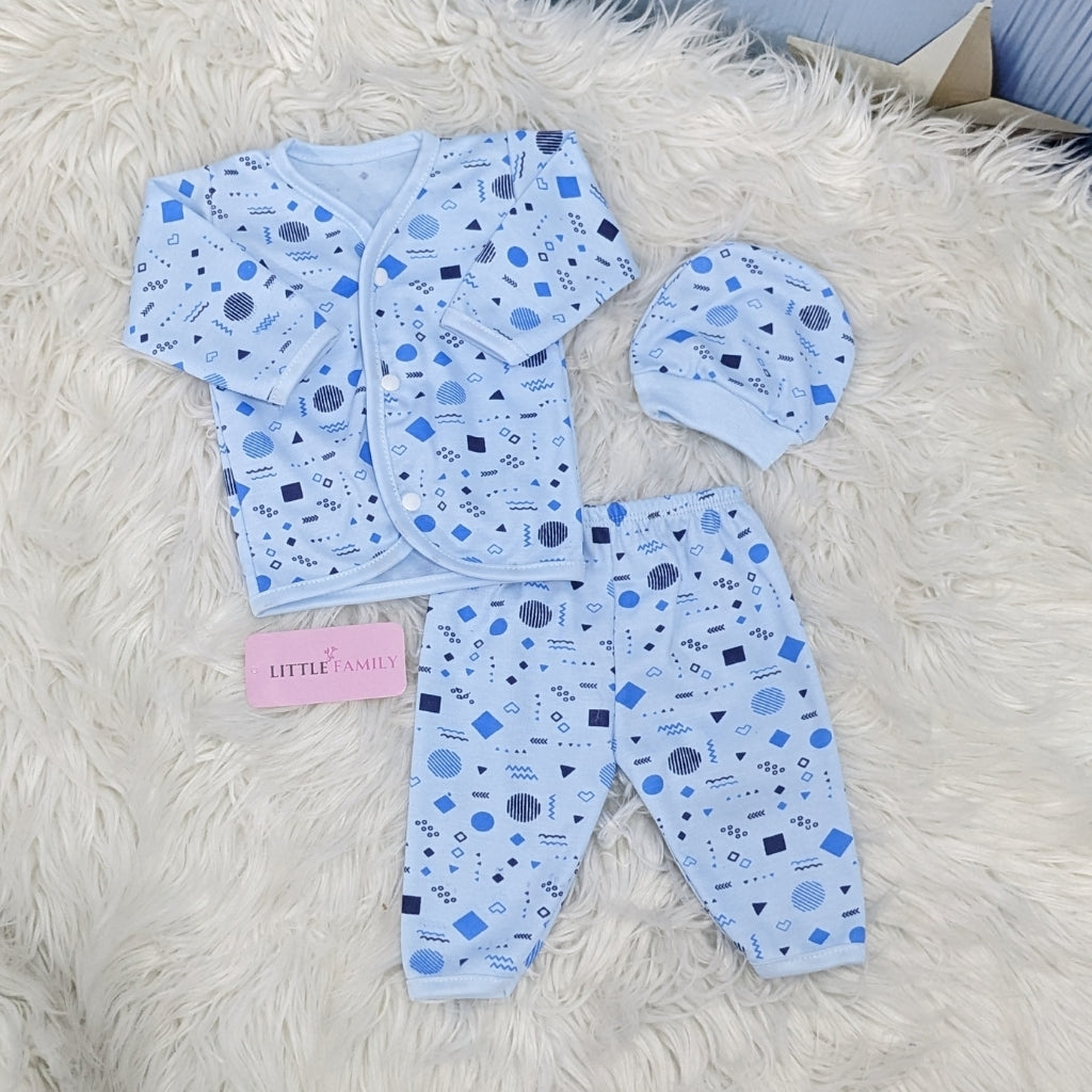 Newborn 3-Piece Cotton Outfit Set – Pack of 3