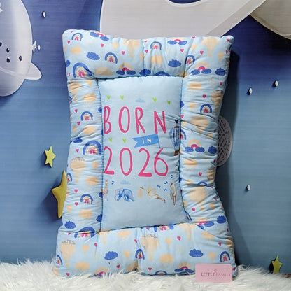 "Born In 2026" Baby 8 PC'S Bedding Set - (Sky Blue) | Large