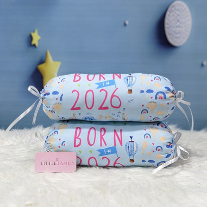 "Born In 2026" Baby 8 PC'S Bedding Set - (Sky Blue) | Large