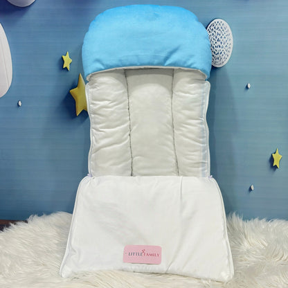 Born to Bloom Theme Premium Velvet Baby Carry Nest – Blue
