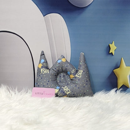 "It's a Baby Boy" Newborn Baby Carry Nest - Soft Poly Cotton | Charcoal Grey