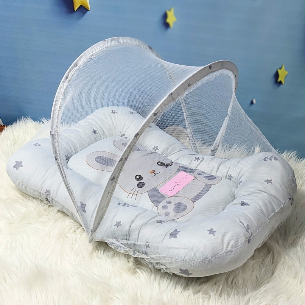 Premium 8-Piece Bunny Baby Bedding Set - Grey
