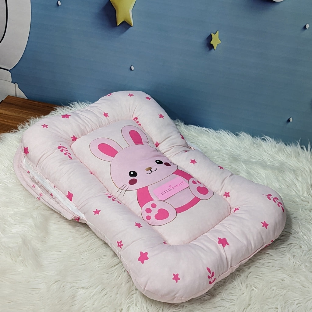 Premium 8-Piece Bunny Baby Bedding Set - Pink
