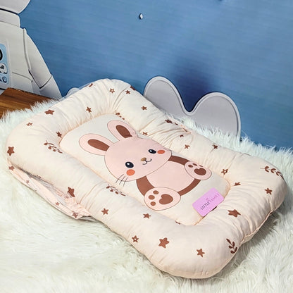 Premium 8-Piece Bunny Baby Bedding Set - Brown