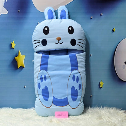 Premium 8-Piece Bunny Baby Bedding Set - Blue