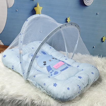 Premium 8-Piece Bunny Baby Bedding Set - Blue