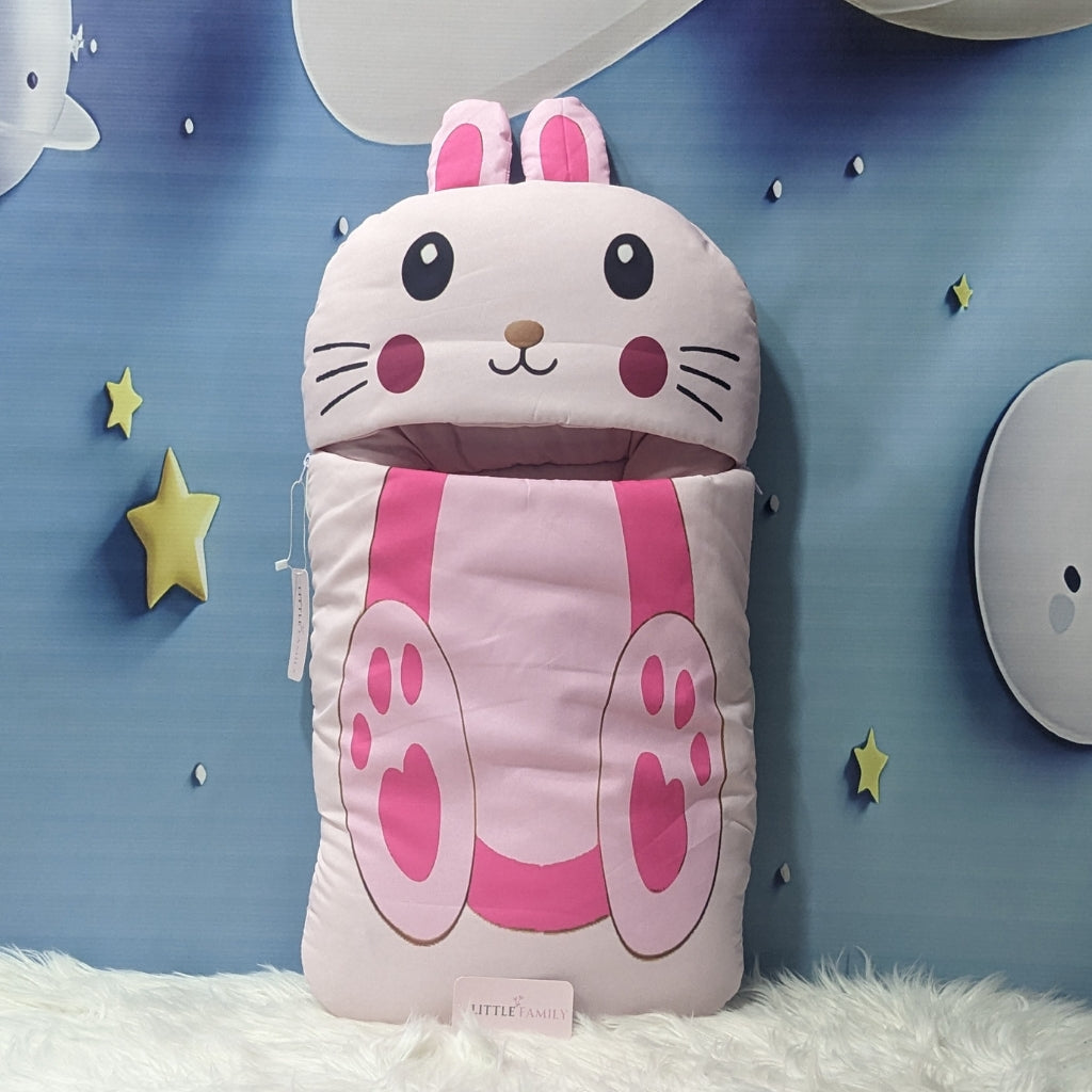 Premium Velvet Baby Carry Nest | "Bunny Theme" – Pink