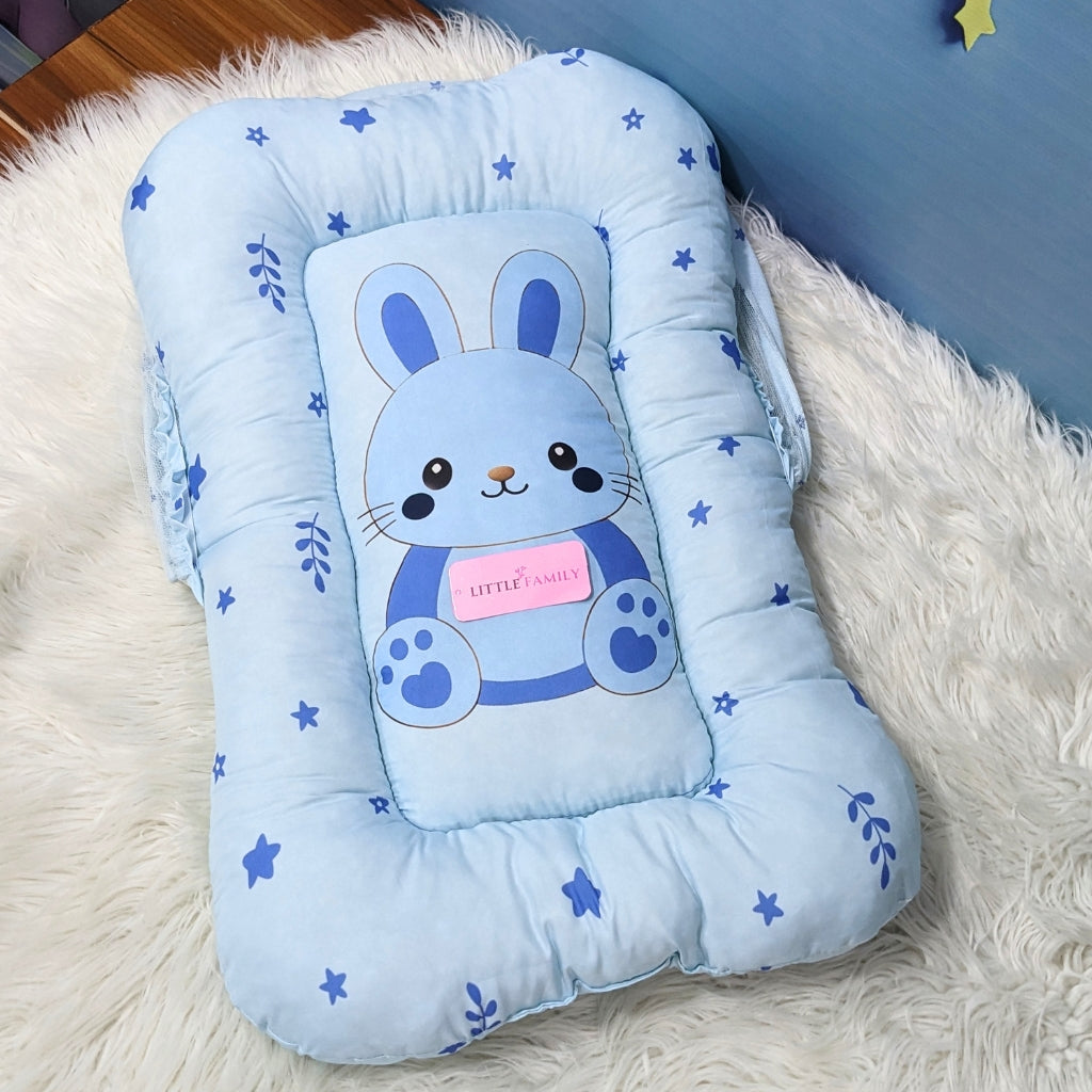 Premium 8-Piece Bunny Baby Bedding Set - Blue