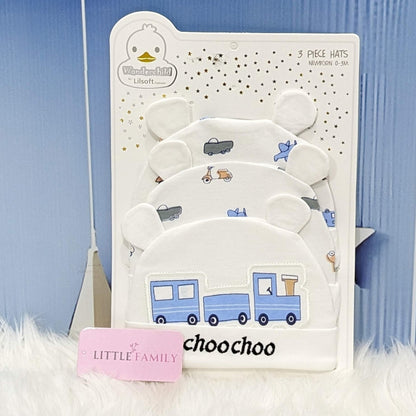 Newborn Baby Cotton Caps – Pack of 3 | ChooChoo