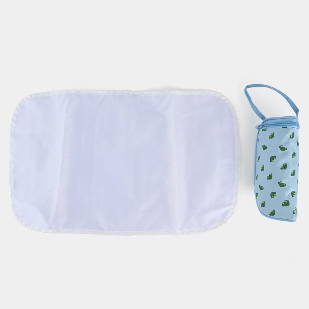 4-Piece Diaper Bag Set with Feeder Holder & Protective Accessory
