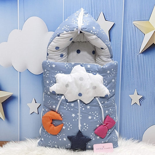 Starry Dreams Baby Carry Nest – Blue Gray