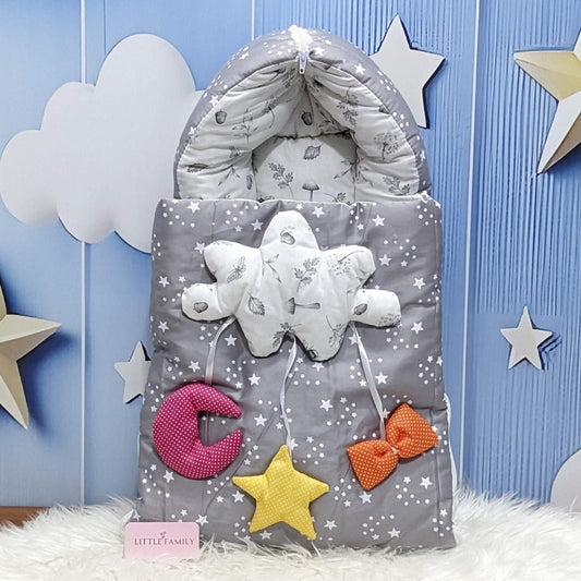 Starry Dreams Baby Carry Nest – Gray