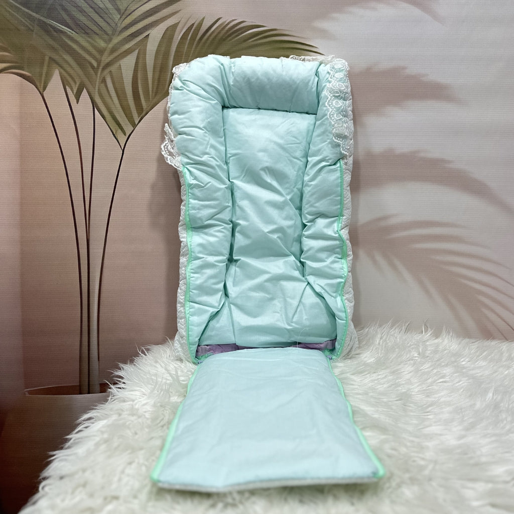 Winter Chikankari Baby Carry Nest with Zipper
