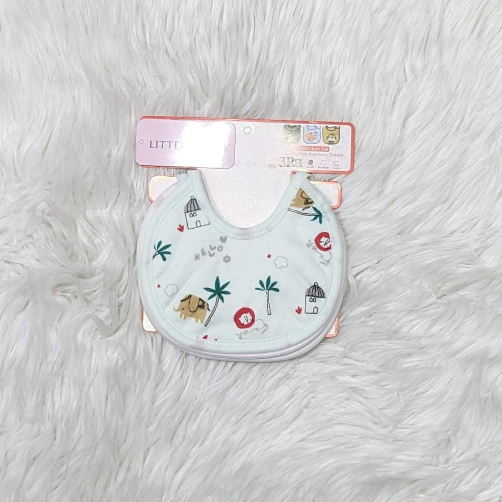 Baby Bibs Set – Pack of 3 Soft - Forest Print