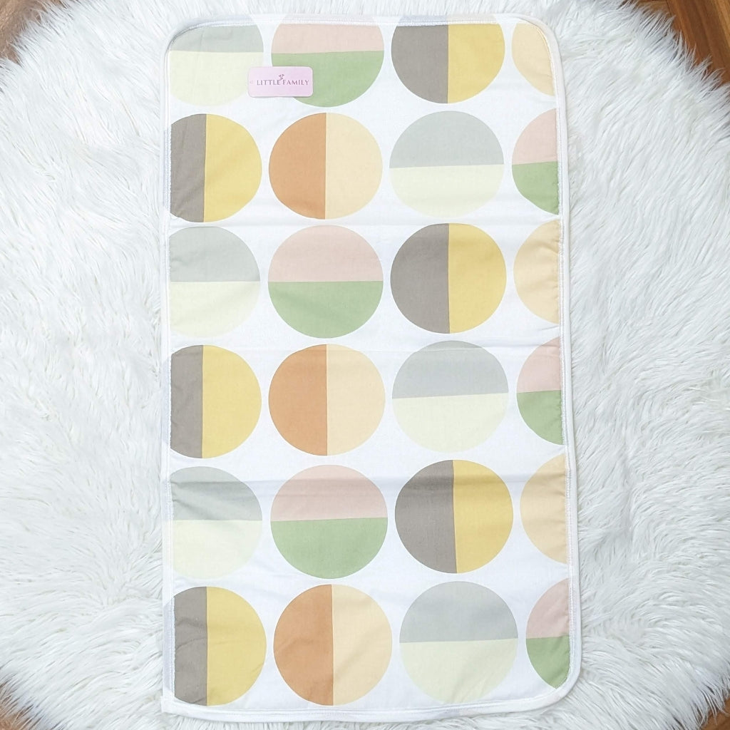 Premium Double-XL Waterproof Baby Diaper Changing Sheet – Multi Circle