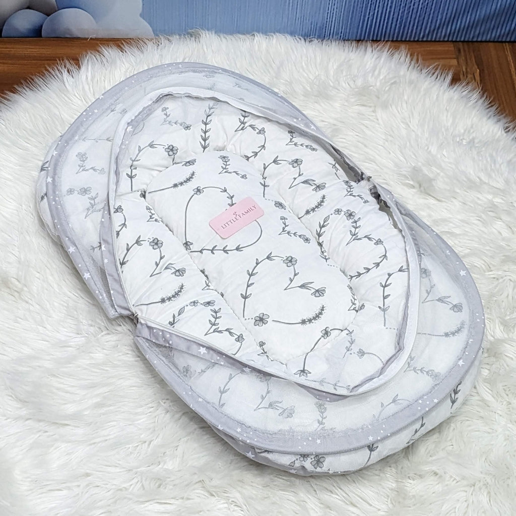 Starry Dreams Baby Bedding Set - 8 Pieces (Charcoal Grey) | Large