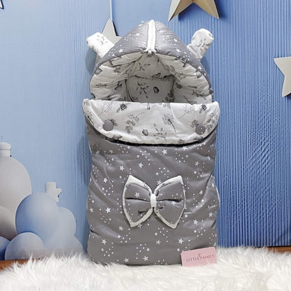 Starry Dreams Baby Bedding Set - 8 Pieces (Charcoal Grey) | Large