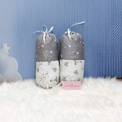 Starry Dreams Baby Bedding Set - 8 Pieces (Charcoal Grey) | Large