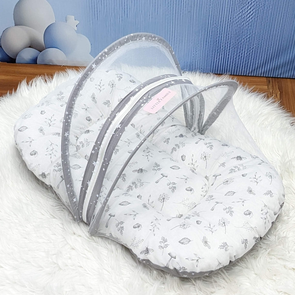 Starry Dreams Baby Bedding Set - 8 Pieces (Charcoal Grey) | Large